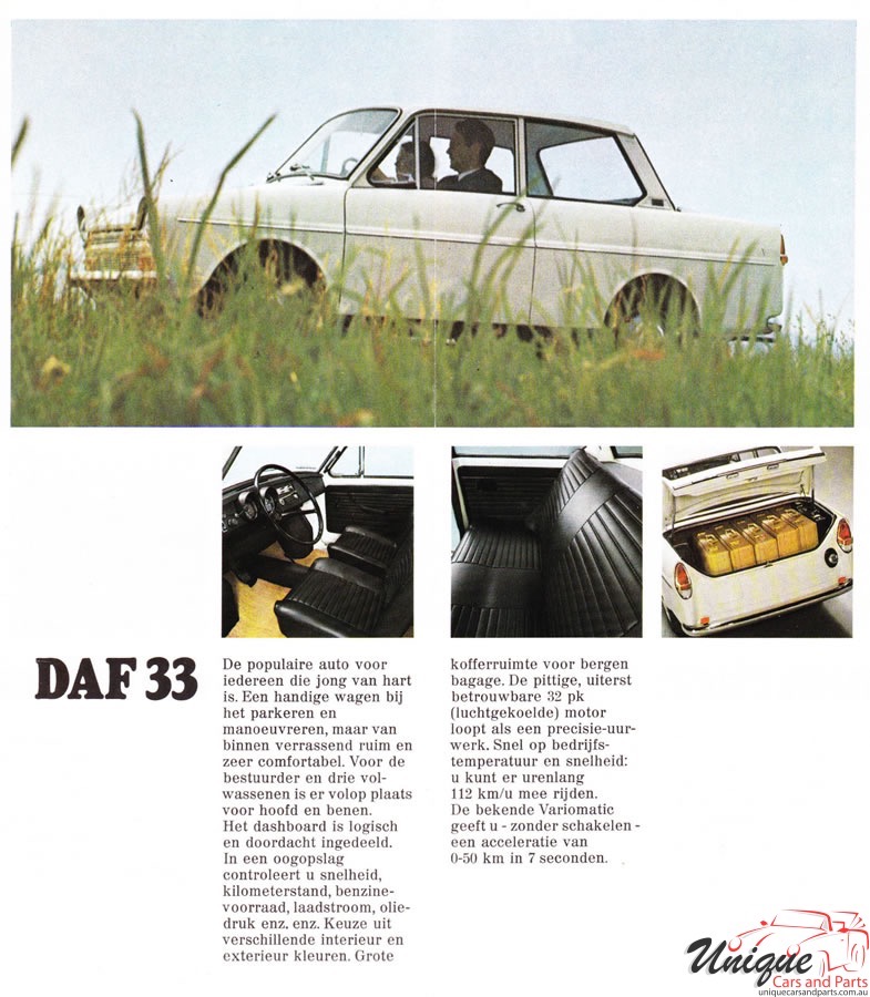 1971 DAF Model Range Brochure Page 1